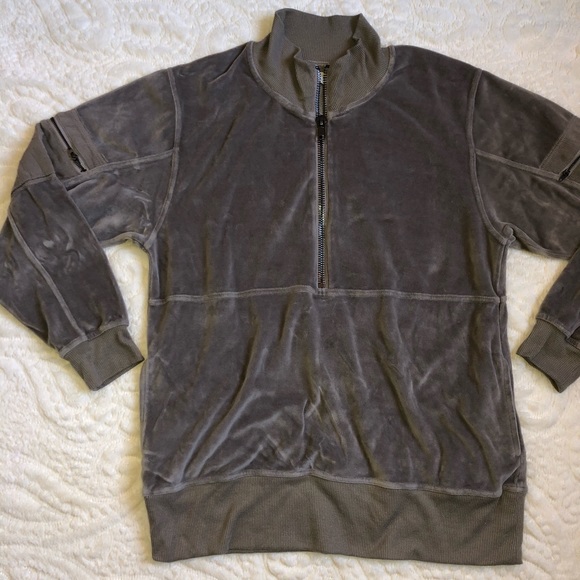 UO Silence + Noise Velour Oversized Popover Jacket - Picture 7 of 11